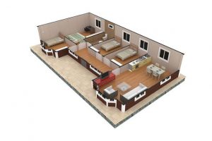 97 m2 Prefabrik Ev Plan B